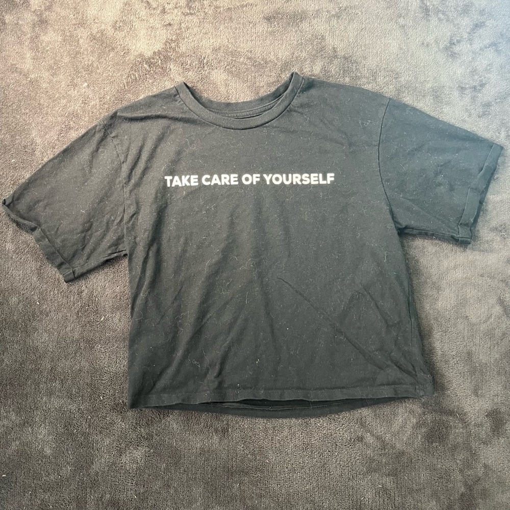 Organic Collective Girls Size XS Take Care Of Yourself T-shirt